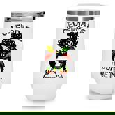 Messy Bun Black Women Junenth Celebrate Independence Day  Wine Tumbler