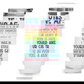 Vote As If Your Life Depends On It Human Rights  Wine Tumbler