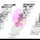 Womens Awareness In October We Wear Pink Gnome Breast Cancer  Wine Tumbler