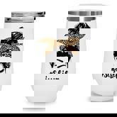 Womens Mothers Day Funny Sissy Life Messy Bun Leopard Mommy Grandma Wine Tumbler