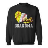 Baseball Softball Ball Heart Grandma Mothers Day  Men Women Sweatshirt Graphic Print Unisex