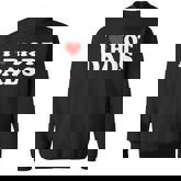 I Love Hot Dads I Heart Hot Dads Love Hot Dads Men Women Sweatshirt Graphic Print Unisex