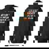 Mens Groovy Grandpa Retro Matching Family Baby Shower  Sweatshirt