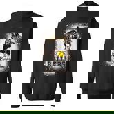 Messy Bun Mom Of Both Baseball Softball Busy Raising Ballers  Men Women Sweatshirt Graphic Print Unisex