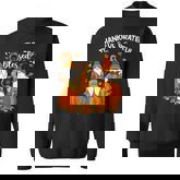 Three Cute Gnomes Halloween Pumpkin Autumn Fall  Sweatshirt