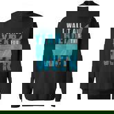 Womens I Wait All Year For This Week Funny Shark Ocean Vintage Gift V Neck  Sweatshirt