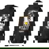 Womens Messy Bun Mom Of Both Baseball Softball Busy Raising Ballers Men Women Sweatshirt Graphic Print Unisex