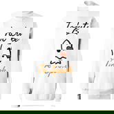 Too Cute To Spook Funny Ghost Halloween Costume Idea  Sweatshirt