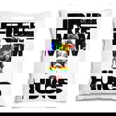 Free Mom Hugs Messy Bun Rainbow Flag Gay Lgbt Pride Equality  Pillow