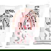Kids 6 Year Old Leopard Rainbow Birthday Party Cute Girl 6Th Gift  Pillow