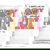 Retro Groovy Aunt Matching Family 1St Birthday Party  Pillow