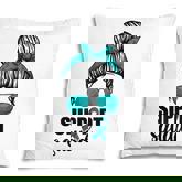 Support Squad  For Women Ovarian Cancer Messy Bun  Pillow