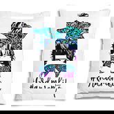 Womens Grandmom Life Leopard Tie Dye Messy Bun Mothers Day Women  Pillow