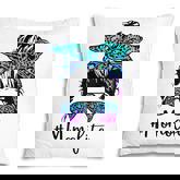 Womens Momo Life Leopard Tie Dye Messy Bun Mothers Day Women Pillow