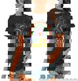 100 Days Smarter Happy 100Th Day Of School Rainbow Leopard Women T-shirt