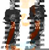 Killer Halloween Scary Moon Black Cat With Knife Pumpkin  Women T-shirt