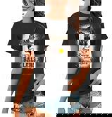 Messy Bun Mom Of Both Baseball Softball Busy Raising Ballers  Women T-shirt