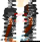 Santa Skull Candy Cane Ugly Christmas Sweater T-Shirt Graphic Design Printed Casual Daily Basic Women T-shirt