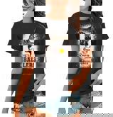 Womens Messy Bun Mom Of Both Baseball Softball Busy Raising Ballers Women T-shirt