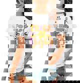 Groovy Halloween Trick Or Teach Retro Floral Ghost Teacher  V33 Women T-shirt