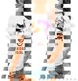 Messy Hair Woman Bun I Kiss Girls Mom Life Lgbt Mothers Day  Women T-shirt