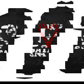 I Heart Santa Candy Cane T-Shirt Graphic Design Printed Casual Daily Basic Youth T-shirt