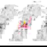 Happy Easter Unicorn Bunny Girls Kids Easter Eggs Kids Girls  Youth T-shirt