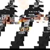 Grandpa Saurus Dinosaur Grandpasaurus Family Matching T Rex Men V-Neck Tshirt