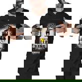 Womens Messy Bun Mom Of Both Baseball Softball Busy Raising Ballers Men V-Neck Tshirt