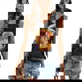 Halloween Pomeranian Dog Moon With Pumpkin Funny Gifts Women Women's V-neck Casual Sleeveless Tank Top