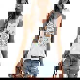 Halloween Icon Bundle Cowboy Ghost Pumpkin Cute Boo Cactus  Women's V-neck Casual Sleeveless Tank Top