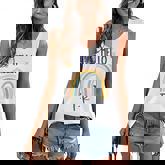 Hello Tk Rainbow For Prek Preschool Teacher Girls  Women's V-neck Casual Sleeveless Tank Top