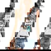 Leopard Faith Over Fear Cowboy Western Country Christian  Women's V-neck Casual Sleeveless Tank Top