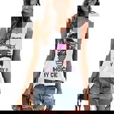 My Body My Choice Pro Choice Messy Bun Feminist Women Rights Women's V-neck Casual Sleeveless Tank Top