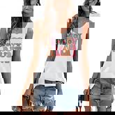 Retro Groovy Aunt Matching Family 1St Birthday Party  Women's V-neck Casual Sleeveless Tank Top