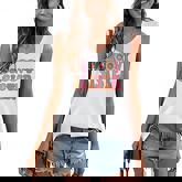 Retro Groovy Sister Matching Family 1St Birthday Party  V2 Women's V-neck Casual Sleeveless Tank Top