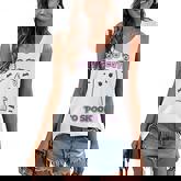 Too Cute To Spook Lovely Ghost Girl Halloween  Women's V-neck Casual Sleeveless Tank Top