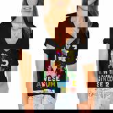 3Rd Birthday Llama Llamazing Awesome Since 2019 3 Year Old Women's Jersey Short Sleeve Deep V-Neck Tshirt