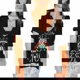 Awesome Since 2019 4Th Birthday Rainbow Gifts Born In 2019 Women's Jersey Short Sleeve Deep V-Neck Tshirt