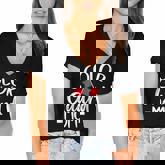 Color Guard Mom Funny High School Color Guard Flag  Women's Jersey Short Sleeve Deep V-Neck Tshirt