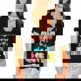 Mommy Of The Sweet One 1St Birthday Family Donut Birthday  Women's Jersey Short Sleeve Deep V-Neck Tshirt