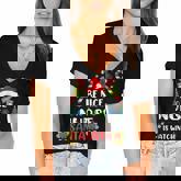 Nurse Christmas - Be Nice To The Nurse Santa Is Watching  Women's Jersey Short Sleeve Deep V-Neck Tshirt