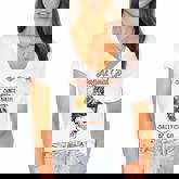 August Girl Sassy By Birth Salty By Choice Women's Jersey Short Sleeve Deep V-Neck Tshirt