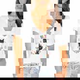 Christmas Is This Jolly Enough Women's Jersey Short Sleeve Deep V-Neck Tshirt