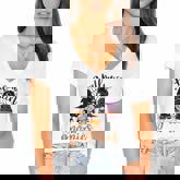 Gnomes Halloween With My Gnomies Witch Garden Gnome Women's Jersey Short Sleeve Deep V-Neck Tshirt