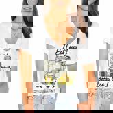 I Eat Local Because I Can Sunflower Women's Jersey Short Sleeve Deep V-Neck Tshirt