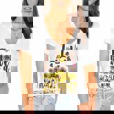 I Love Being A Grammy Sunflower V2 Women's Jersey Short Sleeve Deep V-Neck Tshirt