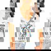 One Thankful Teacher Hispanic Heritage Month Countries Flags  V4 Women's Jersey Short Sleeve Deep V-Neck Tshirt