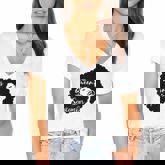 This Queen Was Born In September Birthday Black Women Africa  Women's Jersey Short Sleeve Deep V-Neck Tshirt