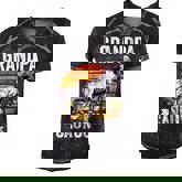 Grandpa Saurus Dinosaur Grandpasaurus Family Matching T Rex Men's Short Sleeve V-neck 3D Print Retro Tshirt